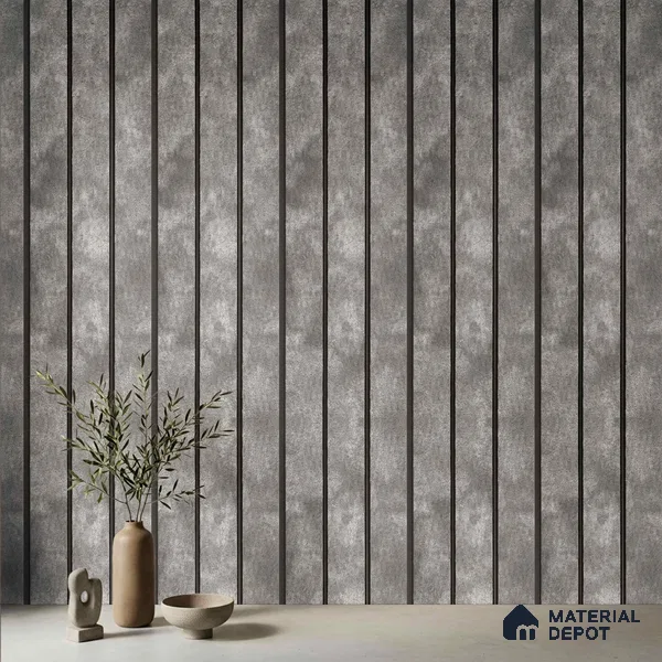 Grey Cement Look PN 03302 8 ft x 4.9 inch Charcoal Panel - 8 mm | Suitable for Feature Wall, TV Unit & Living Room | Width is Subjected to 5% Variation