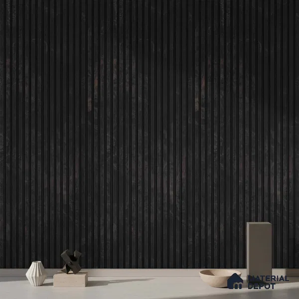 Wooden Look PN 03851 9.5 ft x 6 inch Charcoal Panel - 10 mm | Suitable for Feature Wall, TV Unit & Living Room | Width is Subjected to 5% Variation