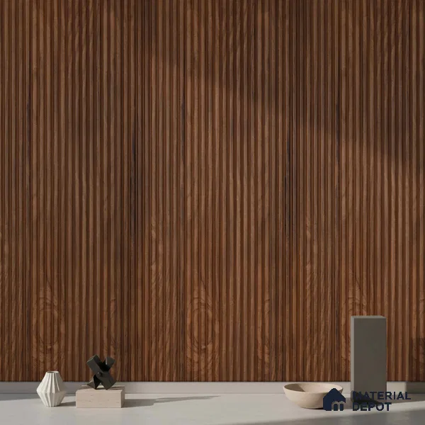 Wooden Look PN 03856 9.5 ft x 6 inch Charcoal Panel - 10 mm | Suitable for Feature Wall, TV Unit & Living Room | Width is Subjected to 5% Variation