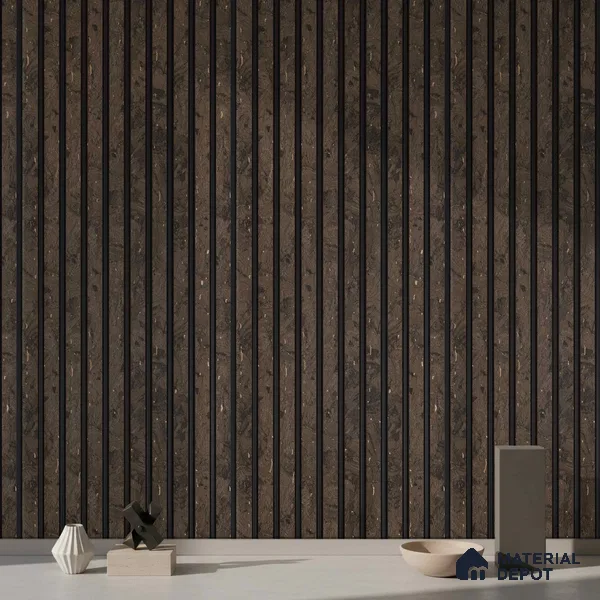 Brown Marble Look PN 03866 9.5 ft x 6 inch Charcoal Panel - 10 mm | Suitable for Feature Wall, TV Unit & Living Room | Width is Subjected to 5% Variation
