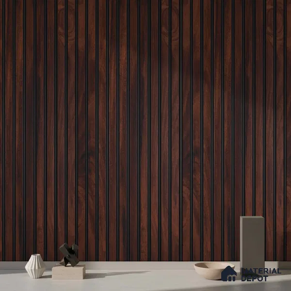 Wooden Look PN 03871 9.5 ft x 6 inch Charcoal Panel - 10 mm | Suitable for Feature Wall, TV Unit & Living Room | Width is Subjected to 5% Variation