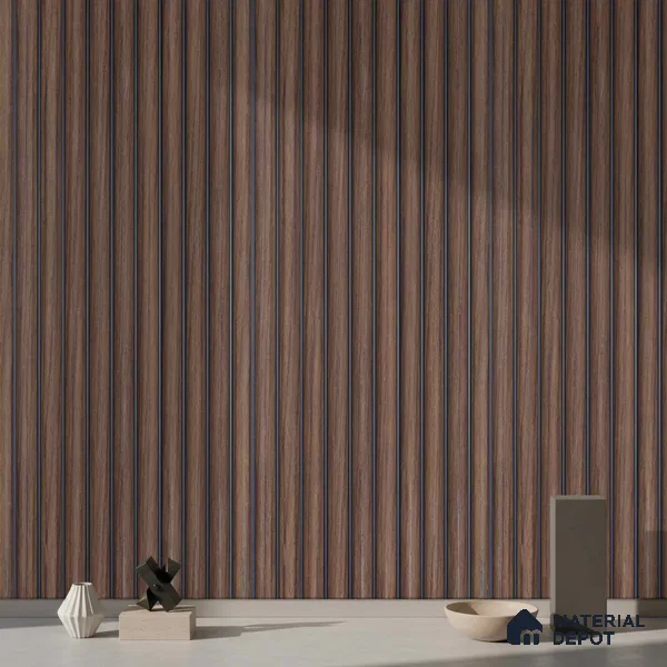 Wooden Look PN 03893 9.5 ft x 6 inch Charcoal Panel - 10 mm | Suitable for Feature Wall, TV Unit & Living Room | Width is Subjected to 5% Variation