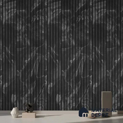 Grey Metallic Look PN 03908 9.5 ft x 6 inch Charcoal Panel - 10 mm | Suitable for Feature Wall, TV Unit & Living Room | Width is Subjected to 5% Variation