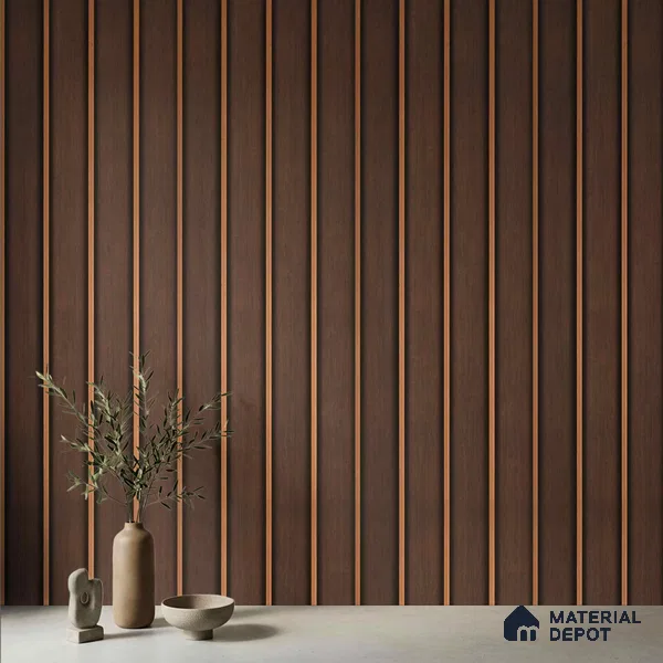 Wooden Look PN 04073 9.5 ft x 4.9 inch Charcoal Panel - 12 mm | Suitable for Feature Wall, TV Unit & Living Room | Width is Subjected to 5% Variation