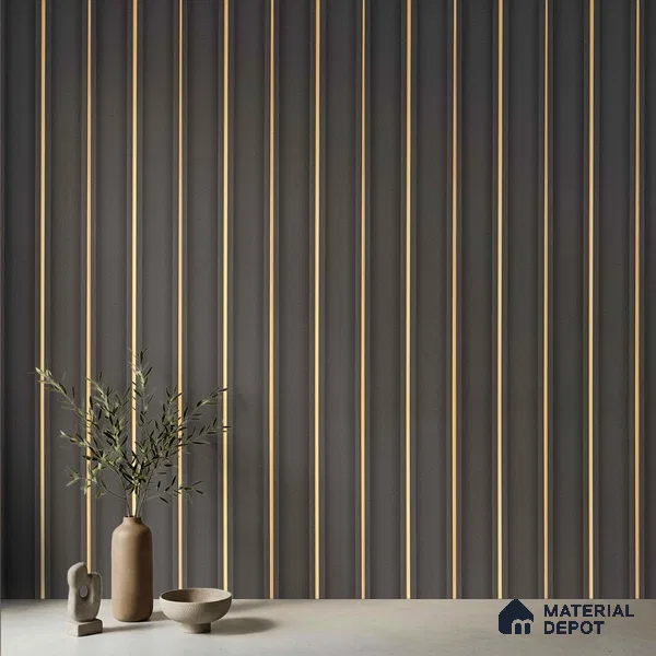 Wooden Look PN 04074 9.5 ft x 4.9 inch Charcoal Panel - 12 mm | Suitable for Feature Wall, TV Unit & Living Room | Width is Subjected to 5% Variation