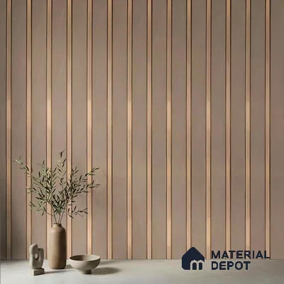 White Plain Colour Look PN 04077 9.5 ft x 4.9 inch Charcoal Panel - 12 mm | Suitable for Feature Wall, TV Unit & Living Room | Width is Subjected to 5% Variation