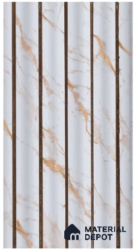 Dove Grey Marble Look PN 07937 8 ft x 5 inch Charcoal Panel/Louver - 11 mm