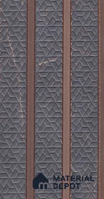 Dark Grey Fabric Look PN 07944 8 ft x 5 inch Charcoal Panel/Louver - 11 mm
