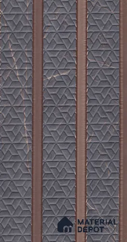 Dark Grey Fabric Look PN 07944 8 ft x 5 inch Charcoal Panel/Louver - 11 mm