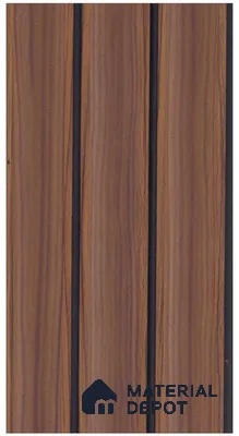 Coffee Brown Wood Look PN 07946 8 ft x 5 inch Charcoal Panel/Louver - 11 mm