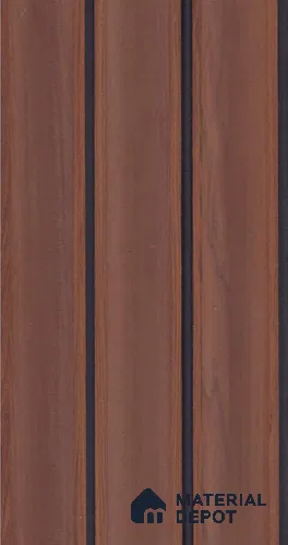 Coffee Brown Wood Look PN 07947 8 ft x 5 inch Charcoal Panel/Louver - 11 mm