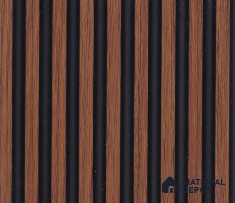 Copper Brown Wood Look PN 07949 8 ft x 5 inch Charcoal Panel/Louver - 11 mm
