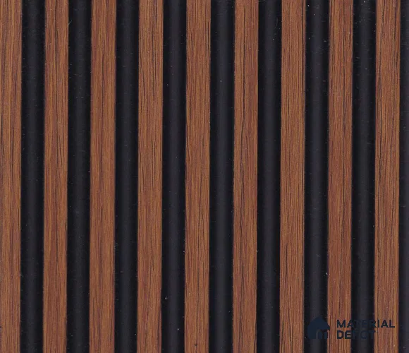 Copper Brown Wood Look PN 07949 8 ft x 5 inch Charcoal Panel/Louver - 11 mm