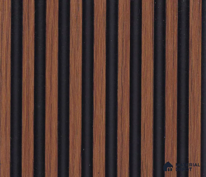 Copper Brown Wood Look PN 07949 8 ft x 5 inch Charcoal Panel/Louver - 11 mm
