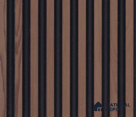 Cappucino Brown Wood Look PN 07950 8 ft x 5 inch Charcoal Panel/Louver - 11 mm
