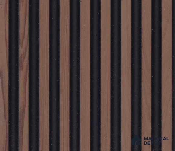 Cappucino Brown Wood Look PN 07950 8 ft x 5 inch Charcoal Panel/Louver - 11 mm