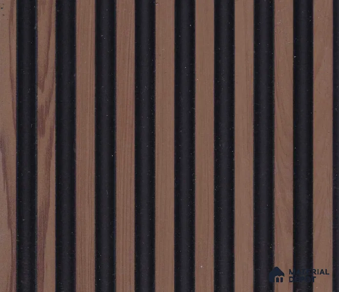 Cappucino Brown Wood Look PN 07950 8 ft x 5 inch Charcoal Panel/Louver - 11 mm