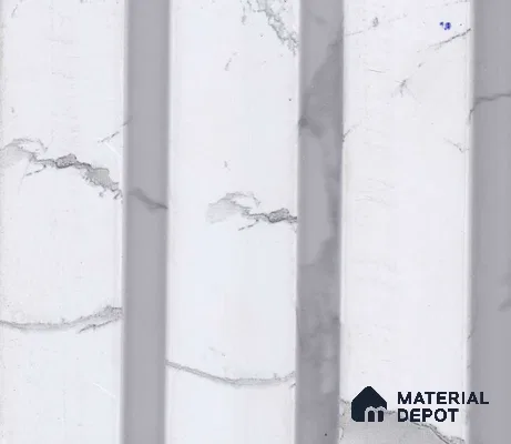 Cool White Marble Look PN 07951 8 ft x 5 inch Charcoal Panel/Louver - 11 mm
