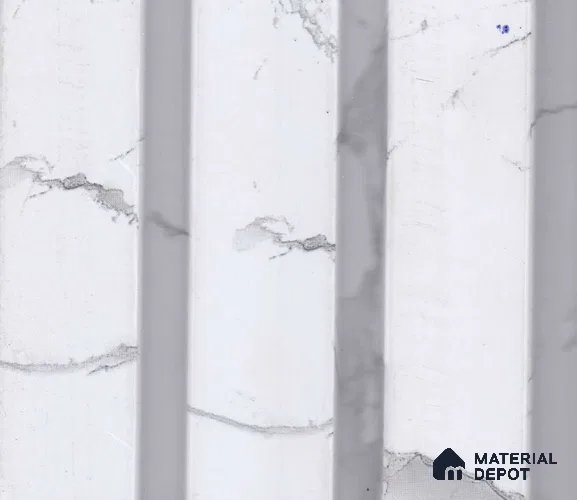 Cool White Marble Look PN 07951 8 ft x 5 inch Charcoal Panel/Louver - 11 mm
