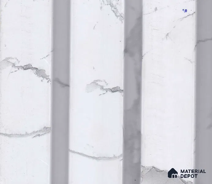 Cool White Marble Look PN 07951 8 ft x 5 inch Charcoal Panel/Louver - 11 mm