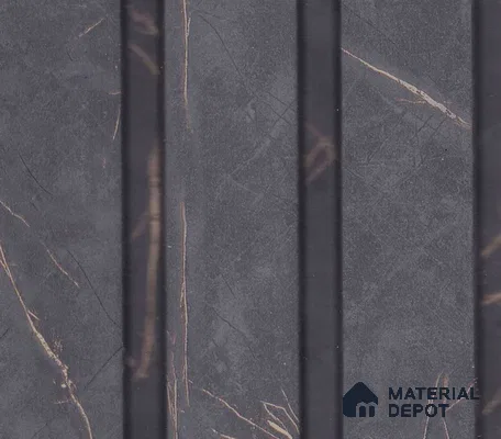 Dark Grey Marble Look PN 07952 8 ft x 5 inch Charcoal Panel/Louver - 11 mm