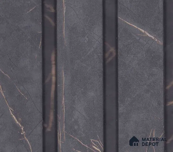 Dark Grey Marble Look PN 07952 8 ft x 5 inch Charcoal Panel/Louver - 11 mm