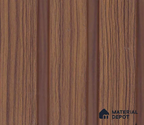 Coffee Brown Wood Look PN 07955 8 ft x 5 inch Charcoal Panel/Louver - 11 mm