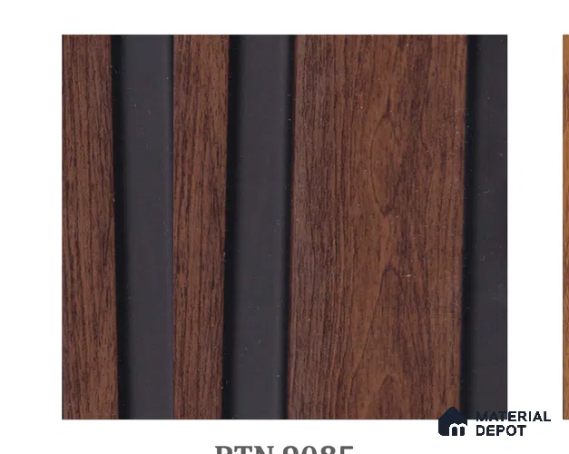 Chocolate Brown Wood Look PN 07957 8 ft x 5 inch Charcoal Panel/Louver - 11 mm