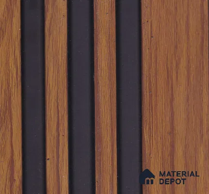 Mud Brown Wood Look PN 07958 8 ft x 5 inch Charcoal Panel/Louver - 11 mm