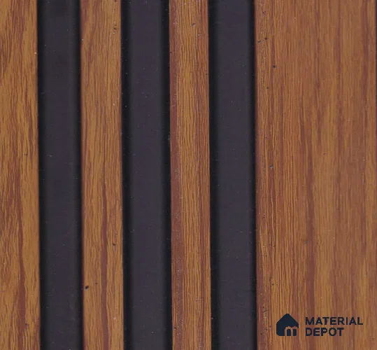 Mud Brown Wood Look PN 07958 8 ft x 5 inch Charcoal Panel/Louver - 11 mm