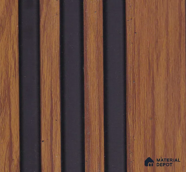 Mud Brown Wood Look PN 07958 8 ft x 5 inch Charcoal Panel/Louver - 11 mm