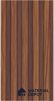 Chocolate Brown Wood Look PN 07965 8 ft x 5 inch Charcoal Panel/Louver - 11 mm