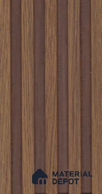 Cappucino Brown Wood Look PN 07966 8 ft x 5 inch Charcoal Panel/Louver - 11 mm