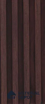 Wenge Brown Wood Look PN 07967 8 ft x 5 inch Charcoal Panel/Louver - 11 mm
