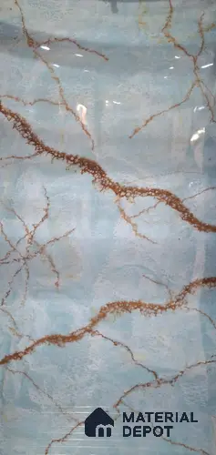 PN 06690 Marble Look Alabaster Sheet 8 ft x 4 ft Texture Finish  - 6 mm | Suitable for  Pooja Room, Feature Wall, Ceiling & Reception