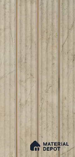 PN 07370 Marble Look Louver 8 ft x 0.8 ft Texture Finish - 10 mm | Suitable for Feature Wall, TV Unit & Living Room
