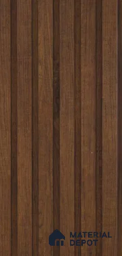 PN 07380 Wood Look Louver 8 ft x 0.8 ft Texture Finish  - 10 mm | Suitable for Feature Wall, TV Unit & Living Room