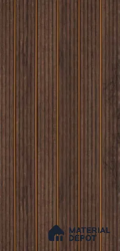 PN 07381 Wood Look Louver 8 ft x 0.8 ft Texture Finish  - 10 mm | Suitable for Feature Wall, TV Unit & Living Room