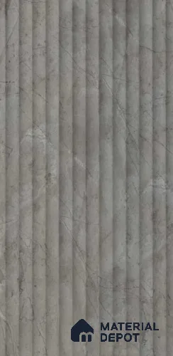 PN 07385 Marble Look Louver 8 ft x 0.8 ft Texture Finish  - 10 mm | Suitable for Feature Wall, TV Unit & Living Room
