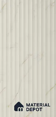 PN 07387 Marble Look Louver 8 ft x 0.8 ft Texture Finish  - 10 mm | Suitable for Feature Wall, TV Unit & Living Room