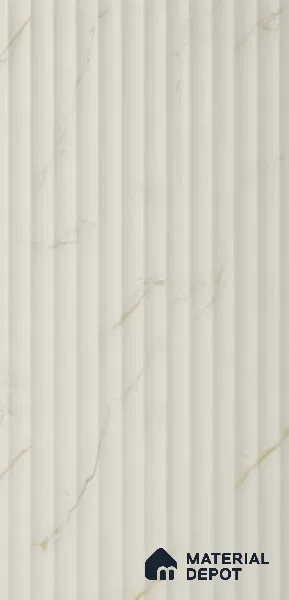 PN 07387 Marble Look Louver 8 ft x 0.8 ft Texture Finish - 10 mm | Suitable for Feature Wall, TV Unit & Living Room