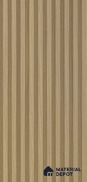 PN 07388 Wood Look Louver 8 ft x 0.8 ft Texture Finish - 10 mm | Suitable for Feature Wall, TV Unit & Living Room