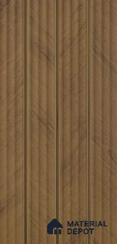 PN 07391 Wood Look Louver 8 ft x 0.8 ft Texture Finish  - 10 mm | Suitable for Feature Wall, TV Unit & Living Room