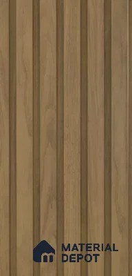 PN 07393 Wood Look Louver 8 ft x 0.8 ft Texture Finish  - 10 mm | Suitable for Feature Wall, TV Unit & Living Room