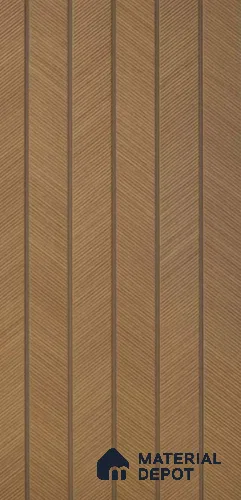 PN 07398 Wood Look Louver 8 ft x 0.8 ft Texture Finish  - 10 mm | Suitable for Feature Wall, TV Unit & Living Room