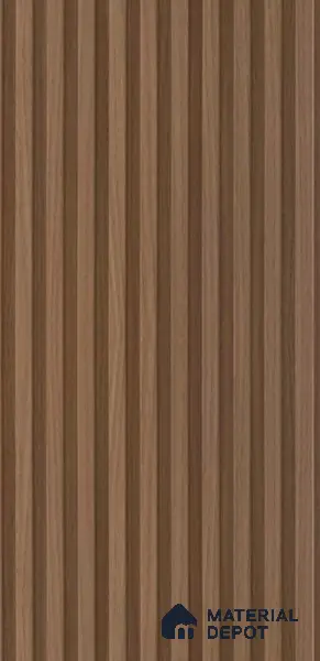 PN 07400 Wood Look Louver 8 ft x 0.8 ft Texture Finish - 10 mm | Suitable for Feature Wall, TV Unit & Living Room
