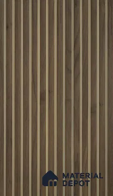 PN 07404 Wood Look Louver 8 ft x 1 ft Texture Finish  - 10 mm | Suitable for Feature Wall, TV Unit & Living Room