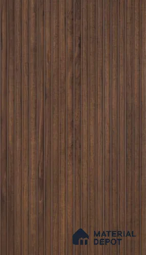 PN 07406 Wood Look Louver 8 ft x 1 ft Texture Finish  - 10 mm | Suitable for Feature Wall, TV Unit & Living Room