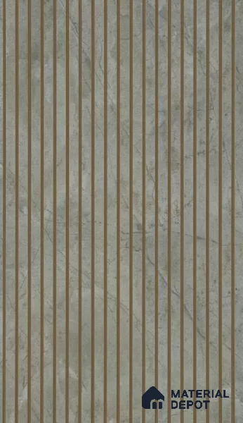 PN 07409 Wood Look Louver 8 ft x 1 ft Texture Finish - 10 mm | Suitable for Feature Wall, TV Unit & Living Room