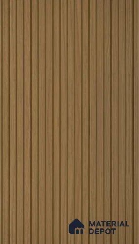 PN 07414 Wood Look Louver 8 ft x 1 ft Texture Finish  - 10 mm | Suitable for Feature Wall, TV Unit & Living Room